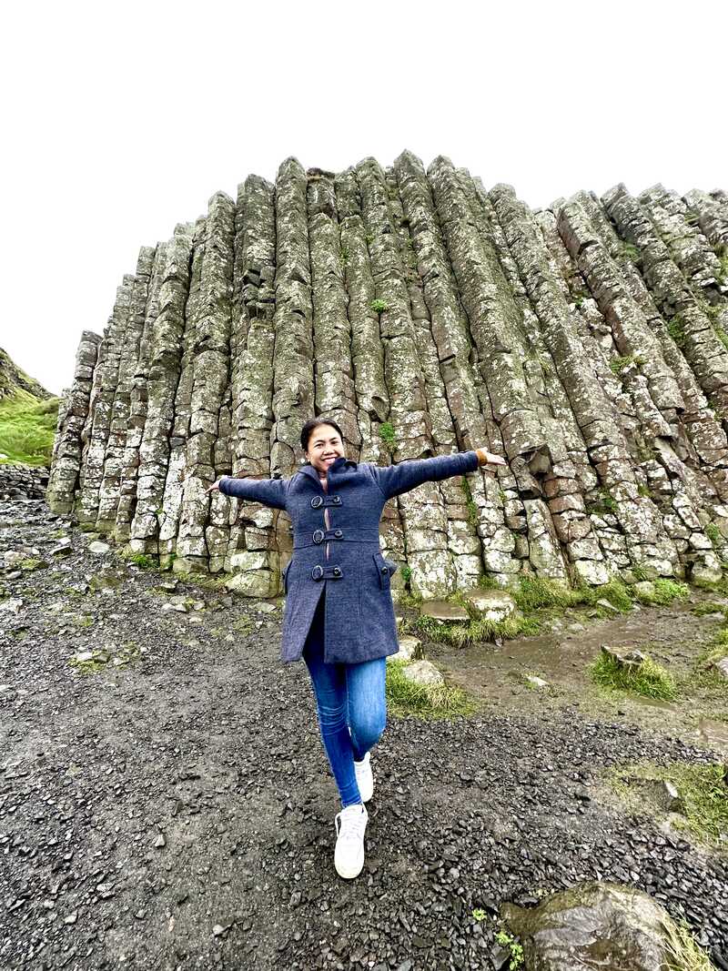 Christine Rogador at Giant Causeway